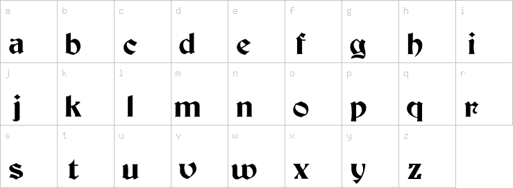 Lowercase characters