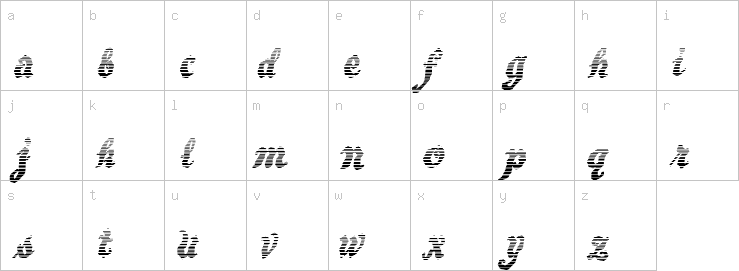 Lowercase characters