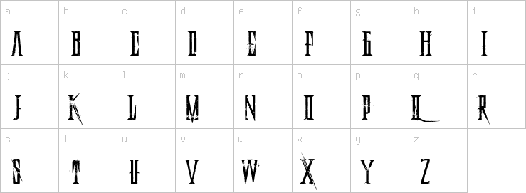Lowercase characters