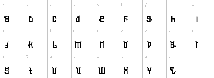 Lowercase characters