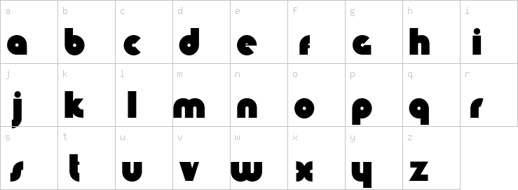 Lowercase characters