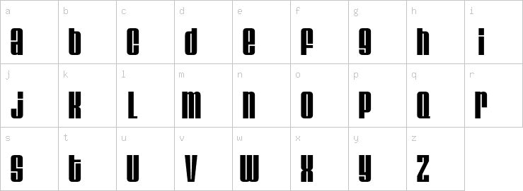 Lowercase characters