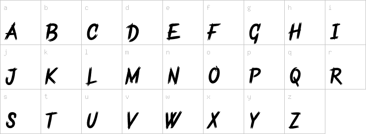 Lowercase characters