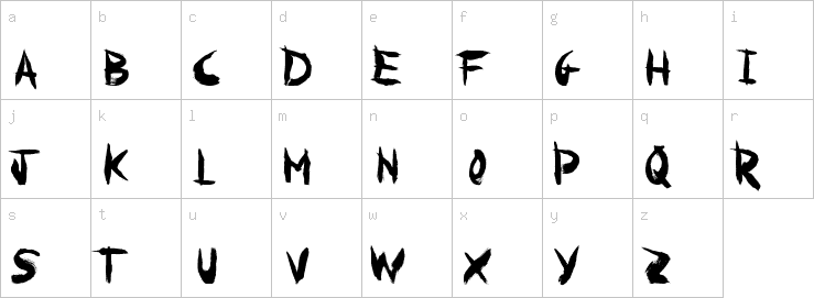 Lowercase characters