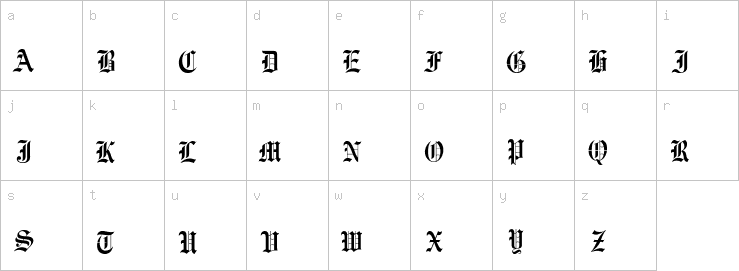 Lowercase characters