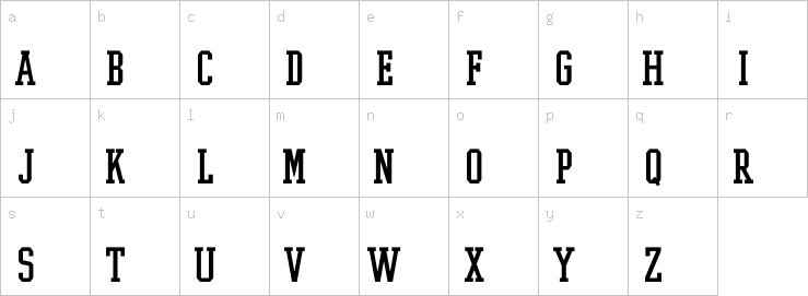 Lowercase characters