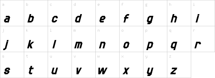 Lowercase characters