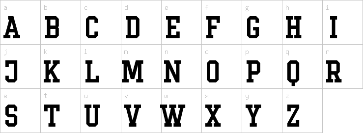 Lowercase characters