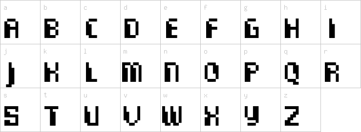 Lowercase characters
