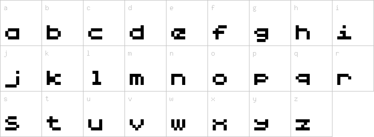 Lowercase characters