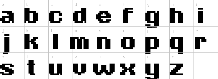 Lowercase characters