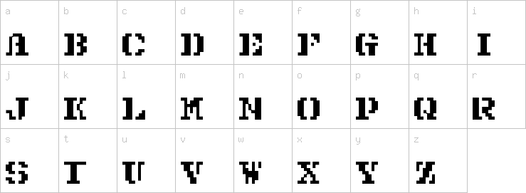 Lowercase characters