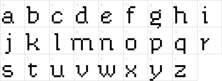 Lowercase characters