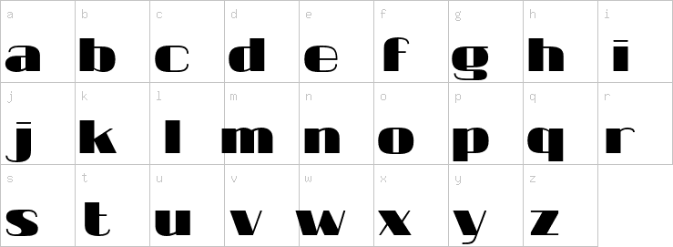 Lowercase characters