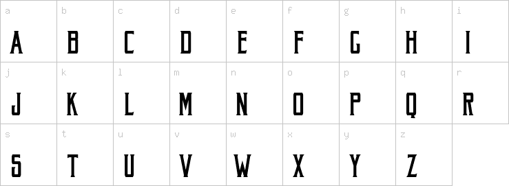 Lowercase characters