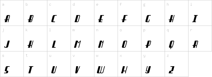 Lowercase characters