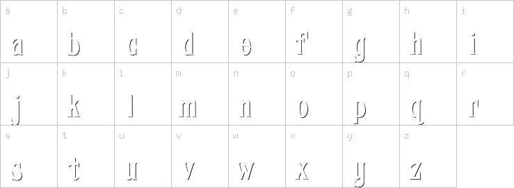 Lowercase characters