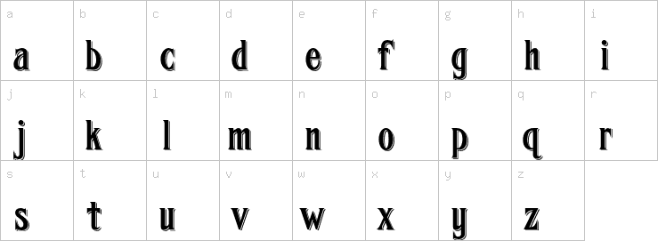 Lowercase characters