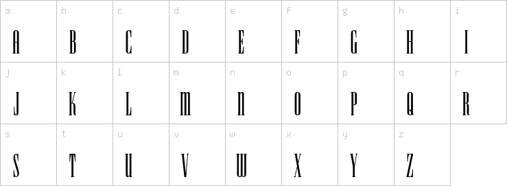 Lowercase characters