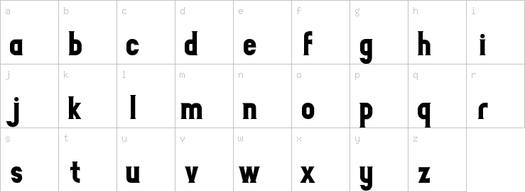 Lowercase characters