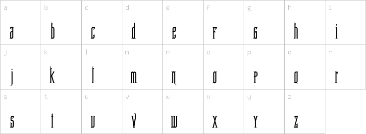 Lowercase characters