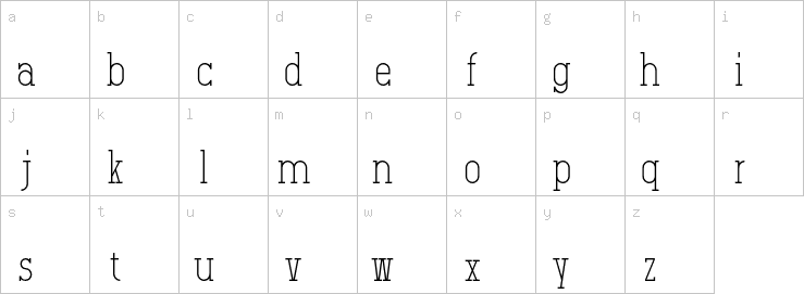 Lowercase characters