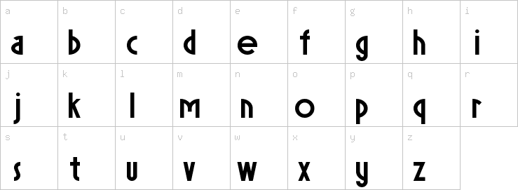 Lowercase characters