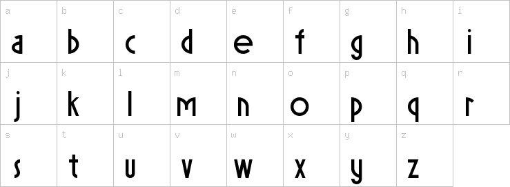 Lowercase characters
