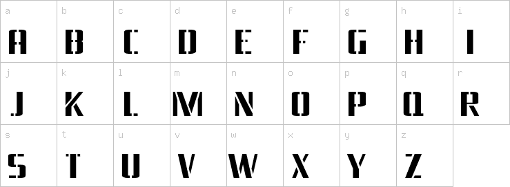 Lowercase characters