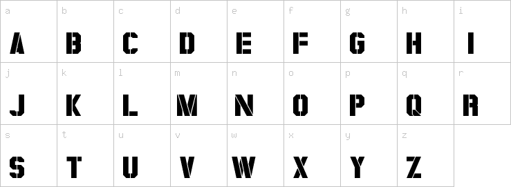 Lowercase characters