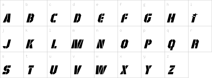 Lowercase characters