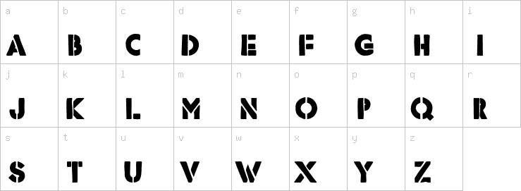 Lowercase characters
