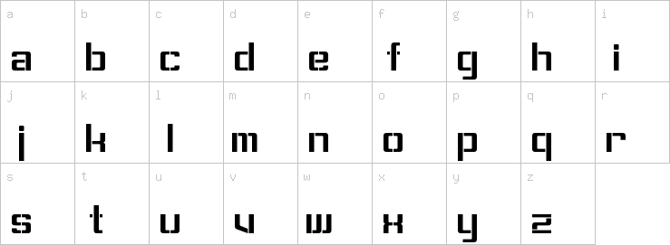 Lowercase characters