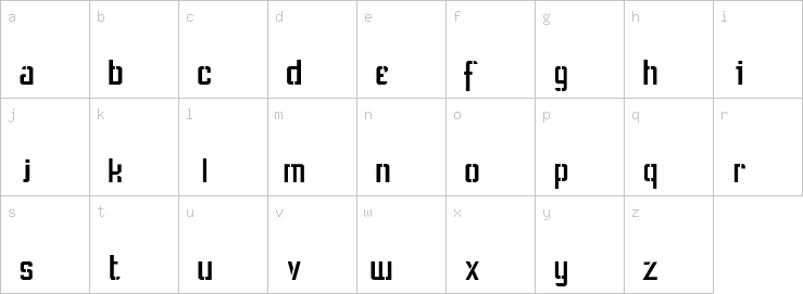 Lowercase characters