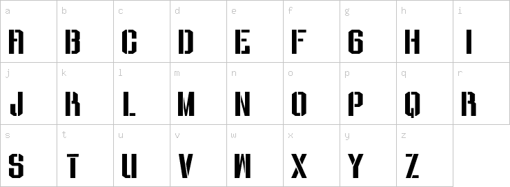 Lowercase characters