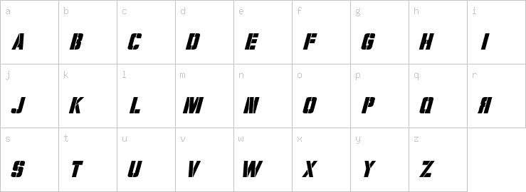 Lowercase characters