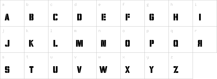 Lowercase characters