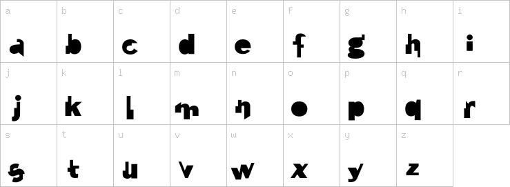 Lowercase characters