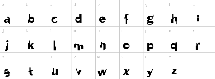 Lowercase characters