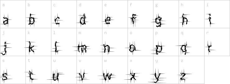 Lowercase characters