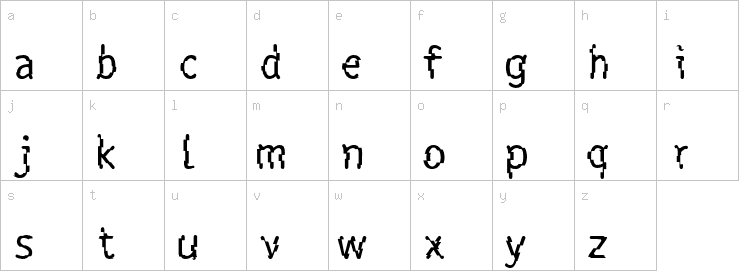 Lowercase characters