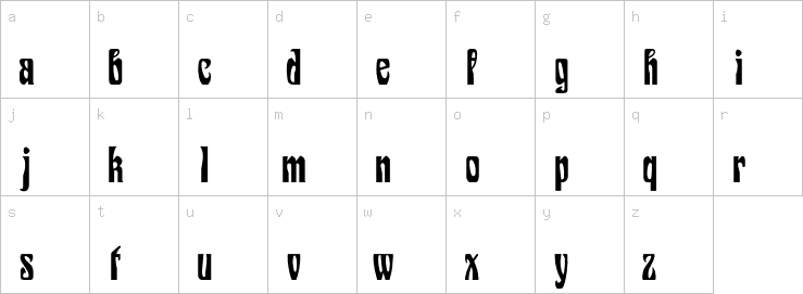 Lowercase characters