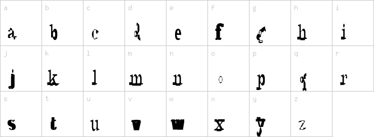 Lowercase characters