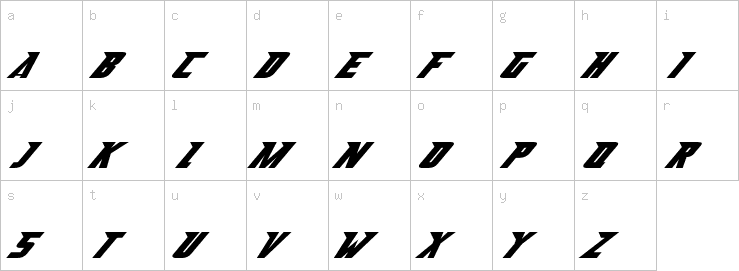 Lowercase characters