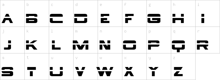 Lowercase characters