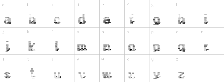 Lowercase characters
