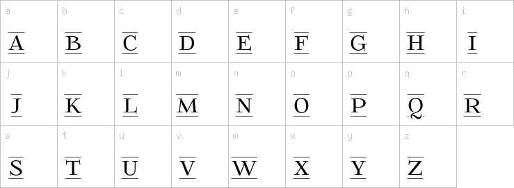 Lowercase characters