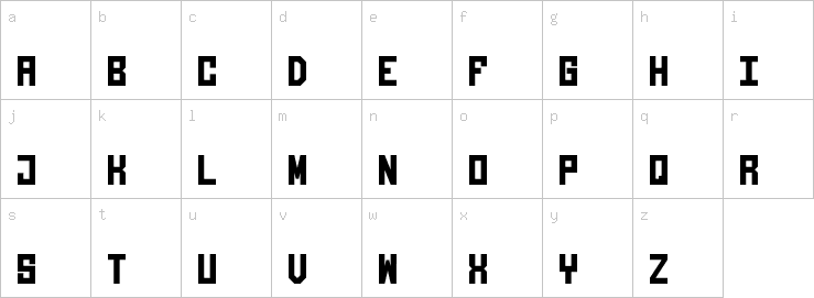 Lowercase characters