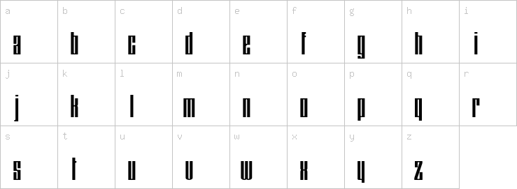 Lowercase characters