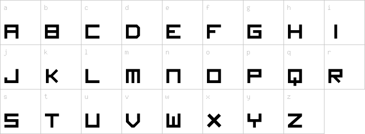 Lowercase characters